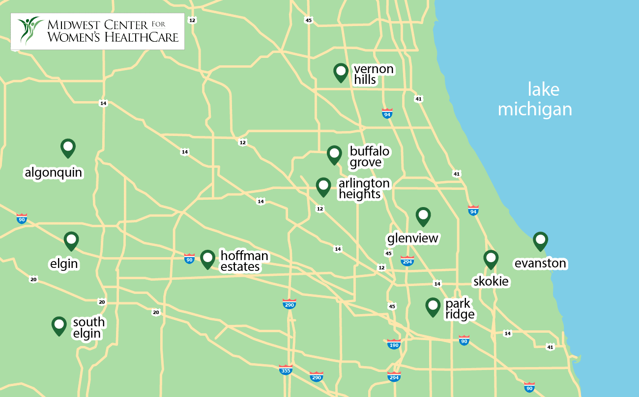Map of Midwest Center For Women's HealthCare Offices